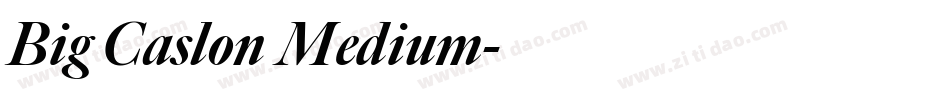 Big Caslon Medium字体转换